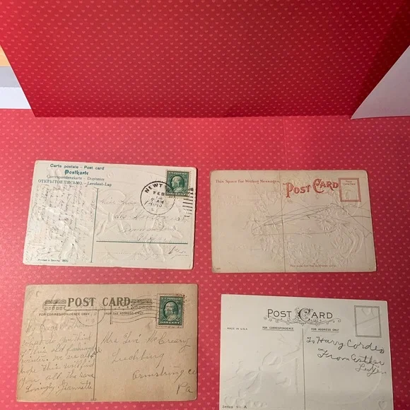 5 Antique Valentine’s Day Postcards - Picture 8 of 9